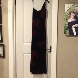 Rachel Kay one shoulder velvet dress